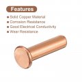 Uxcell 200pcs Copper Solid Rivets 5 64 X 16 Flat Head Rivet Metal Fasteners For Electrical Applications Leather Working