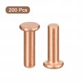 Uxcell 200pcs Copper Solid Rivets 5 64 X 16 Flat Head Rivet Metal Fasteners For Electrical Applications Leather Working