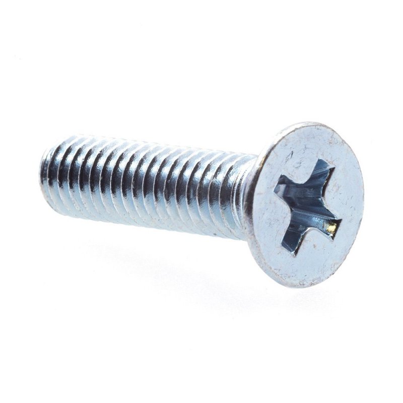 Machine Screws M4 0 7 X 16mm Flat Head Phillips Drive Zinc Steel 25 Pack