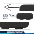 Rear Bumper Tow Hook Eye Cover Cap For Audi A8 Quattro D4 2014 2015 2016 2017 Black Pc Material 1 Piece
