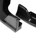 Auto Dynasty 3pcs Car Front Bumper Lip Spoiler Wing Body Kit Compatible With Honda Fit 18-20 Real Carbon Fiber
