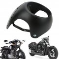 Tissting Motorcycle Front Headlight Fairing Cover 178 Mm 7 In Windshield Headlamp Protector For 7in Round Headlig Matte Black