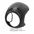 Tissting Motorcycle Front Headlight Fairing Cover 178 Mm 7 In Windshield Headlamp Protector For 7in Round Headlig Matte Black