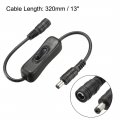 Uxcell Dc Power Splitter With Switch 1 Female To Male 5 5mm X 2 1mm Y Adapter Cable For Cctv Camera Led Strip Light