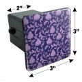 Purple Peeps In Garden Pattern Tow Trailer Hitch Cover Plug Insert