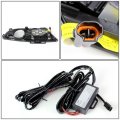 Auto Dynasty Compatible With Bmw E90 E91 3-series Lci Models Pair Of Front Bumper Fog Bezel Integrated Day Time Running Lights