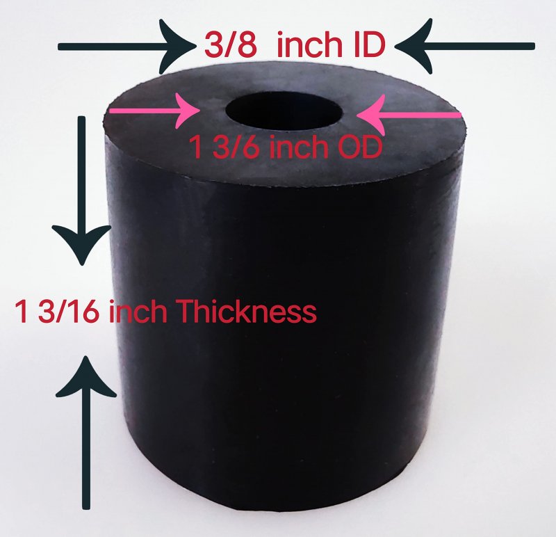 Multi Purpose Rubber Spacer 1 36 Inch Od X 8 Id 1 16 Thickness Bushing Anti Vibration Black Round Neoprene Washers For Home And