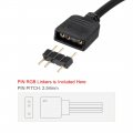 Uxcell Argb Splitter Cable 1 Female To 4 3 Pins Extension Connector Cord Wire For 5050 3528 Led Light Strips 30cm Length 2pcs