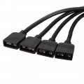 Uxcell Argb Splitter Cable 1 Female To 4 3 Pins Extension Connector Cord Wire For 5050 3528 Led Light Strips 30cm Length 2pcs