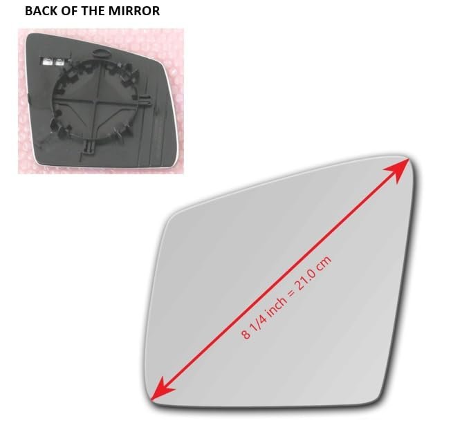 Heated Flat Mirror Glass For Mercedes Benz Gl350 Gl450 Gl550 Gle350 Gls450 Ml350 Driver Side Left Lh 8 25 In Diagonal Clear