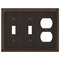 Amerelle 54ttdvb Georgian Aged Bronze Cast 2 Toggle 1 Duplex Wallplate 