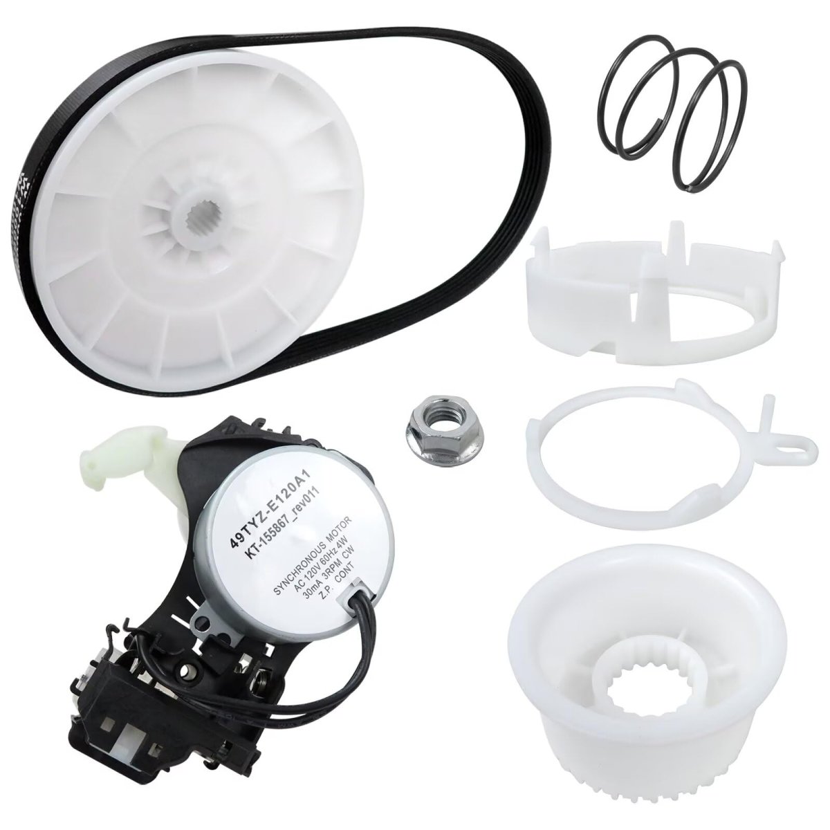 W10913953 Washer Shift Actuator W10721967 Pulley Clutch Kit W10006384 Drive Belt For Ken-more 11022102312 11022442511