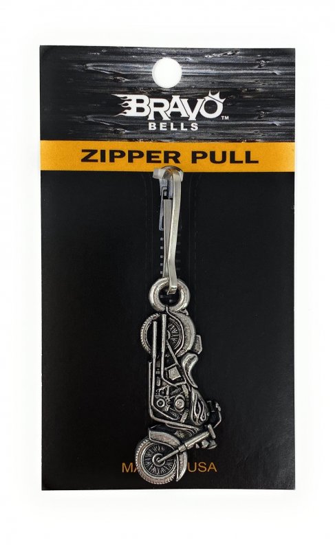 Bravo Bells Motorcycle Zipper Pull