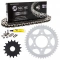 Niche Drive Sprocket Chain Combo For Kawasaki Ninja Zx7r Front 16 Rear 43 Tooth 525v O-ring 110 Links
