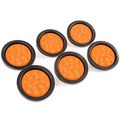 4 Round 6 Amber 10 Led Stop Turn Tail Light Brake Flush Truck Trailer 3 Pairs 