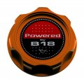 Vms Racing Orange Oil Cap With Powered By B18 Emblem In Cnc Machined Billet Aluminum Compatible Honda Accord Acura Integra