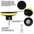 Hifrom 5-inch 125mm Hook And Loop Backing Pad M14 Drill Adapter 50 Pieces No-hole 120 Grit Sandpaper Assortment Replacement For