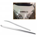 Three T Motorcycle Headlight Eyebrows Molding Trim Cover Strip For Honda Goldwing Gl1800 2001-2011 Silver