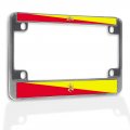 Fastasticdeals Metal Insert Bike License Plate Frame Flag Of Sicily A Weatherproof Motorcycle Accessories Chrome 4 Holes Solid 