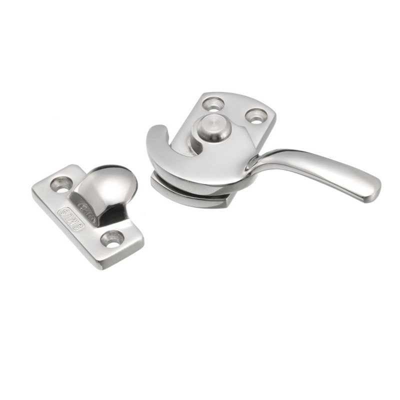 A Window Sash Lock 37mm Hole Distance 304 Stainless Steel Mirrored Left Hand