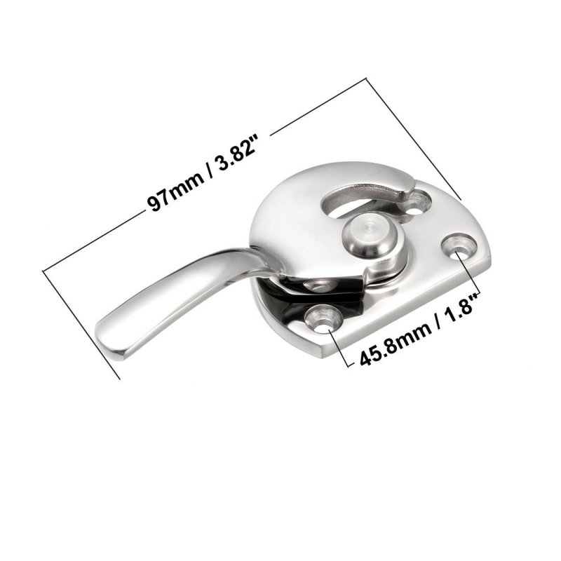 A Window Sash Lock 37mm Hole Distance 304 Stainless Steel Mirrored Left Hand
