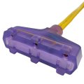 Rv 30a To 3 15a Household Flat Adapter Cord 125v Tt-30p Male 5-15r Female Tri Outlet Extension With Lighted Plug 10 Ft Heavy 