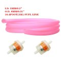 16 4 Ft Fuel Line Kit With 0 2 In Id Hose Filters And 20 Spring Clips For Atv Dirt Bike Go Kart Moped Scooter Pink