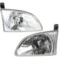 Headlight Assembly Pair For Toyota Sienna 2001 2002 2003 Driver And Passenger Side With Bulbs To2502135 To2503135 81150 08020 