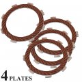 Caltric Clutch Friction Plate Compatible With Kawasaki Ke100 Ke 100 Kep-100 1976-2001 4 Plates