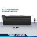 Rear Right Lower Door Body Molding Trim Passenger Side For Ford Explorer 2011-2014 Bb5z7825556ba Chrome Black