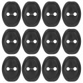 12pcs Silicone Car Door Latch Protective Cover High Elasticity Silent Shock Absorption Lock Accessories For Women Men Black 