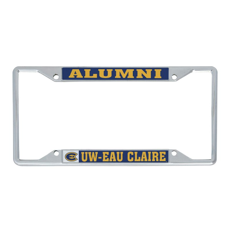 University Of Wisconsin Eau Claire Blue Golds License Plate Frame Officially Licensed Metal Car Tag Holder Standard Size 6 25 X