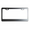 Black Powder Coated 100 T304 Stainless Steel License Plate Frame Holder With Alumnium Screw Caps And Screws