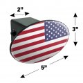 Reversed Usa American Flag Red White Blue Military Oval Tow Trailer Hitch Cover Plug Insert