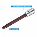 Uxcell 1 2 Square Drive X M10 Spline Bit Socket S2 Steel Bits Cr-v Sockets 140mm Length For Hand Use Only