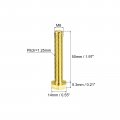 Uxcell Brass Hex Bolts M8x50mm 3pcs Fully Thread Grade 4 8 Solid Hexagon Head Bolt Machine Screws For Machinery