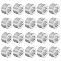 Uxcell 20pcs Aluminum Spacer 5mm Bore 10mm Od 6mm Length Screw Standoff Bushing Plain Finish Round For M5 Screws Bolts And Rods 