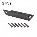 Uxcell Corner Brace Angle Bracket Fastener Stainless Steel L Shape 22mmx22mmx80mm Black With Screws 2 Pcs