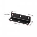 Uxcell Corner Brace Angle Bracket Fastener Stainless Steel L Shape 22mmx22mmx80mm Black With Screws 2 Pcs