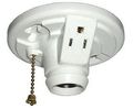 Allied Moulded Products Lh-13p Lampholder With Outlet White 