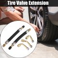 Uxcell Tire Valve Extension 2pcs 5 12 Inflator Adaptor With 3pcs Brass 45 90 135 Multi Degree Stem Set