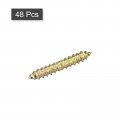 Uxcell 4x11mm Hanger Bolts 48pcs Double Ended Self-tapping Thread Wood To Dowel Screws For Connecting