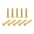 Flat Head Socket Cap Screws M2 5-0 45 X 16mm Brass Inner Hex Drive Fasteners Bolts 50pcs 