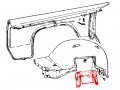 Auto Krafters Compatible Replacement For 1969-70 Galaxie 500 Custom Ltd And Station Wagons Front Fender Apron Shield-to-control
