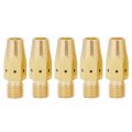 169 728 169728 Brass Contact Tip Adapter For Mig Welder Gun Gas Diffuseriller M 25 M 40 Hobart 5 Pcs 5pcs