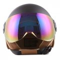 1storm Motorcycle Scooter Bike Open Face Half Helmet Classic Matt Black