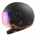 1storm Motorcycle Scooter Bike Open Face Half Helmet Classic Matt Black