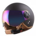 1storm Motorcycle Scooter Bike Open Face Half Helmet Classic Matt Black