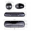 Cab Marker Light 3pcs Clear Top Roof Running Assembly T10 Pink Bulbs 1 Set Wiring Pack Switch Fit For 2002-2006 Chevy