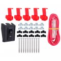 Cab Marker Light 3pcs Clear Top Roof Running Assembly T10 Pink Bulbs 1 Set Wiring Pack Switch Fit For 2002-2006 Chevy